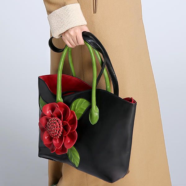 Bolso De Estilo Nacional Elegante Con Decoración De Rosas