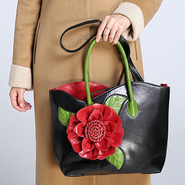 Bolso De Estilo Nacional Elegante Con Decoración De Rosas