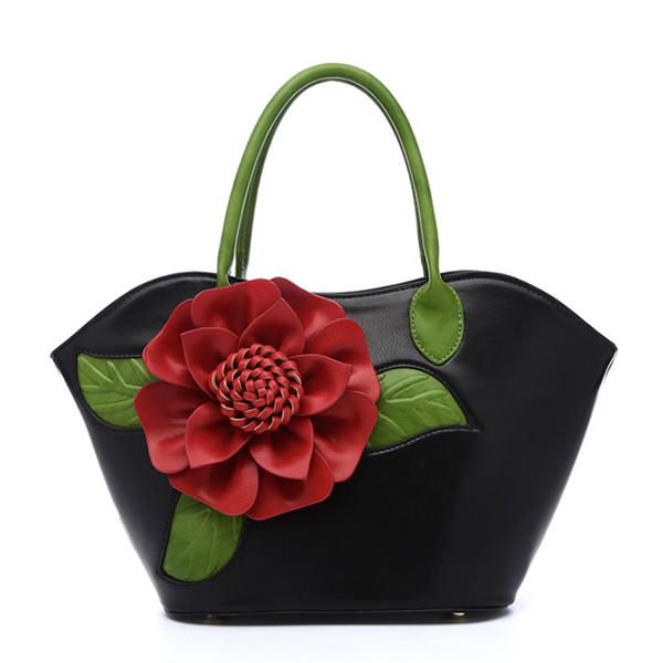 Bolso De Estilo Nacional Elegante Con Decoración De Rosas