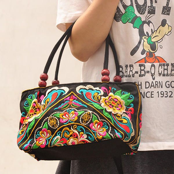 Bolso De Flores Bordado Étnico Bolso De Mano