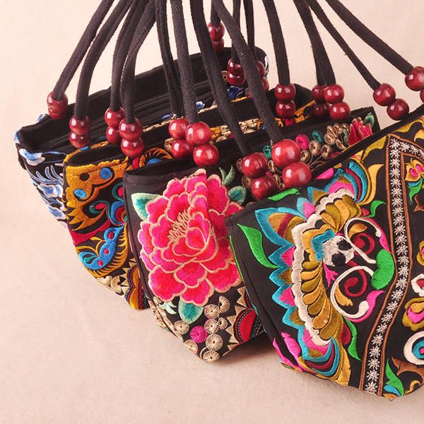 Bolso De Flores Bordado Étnico Bolso De Mano