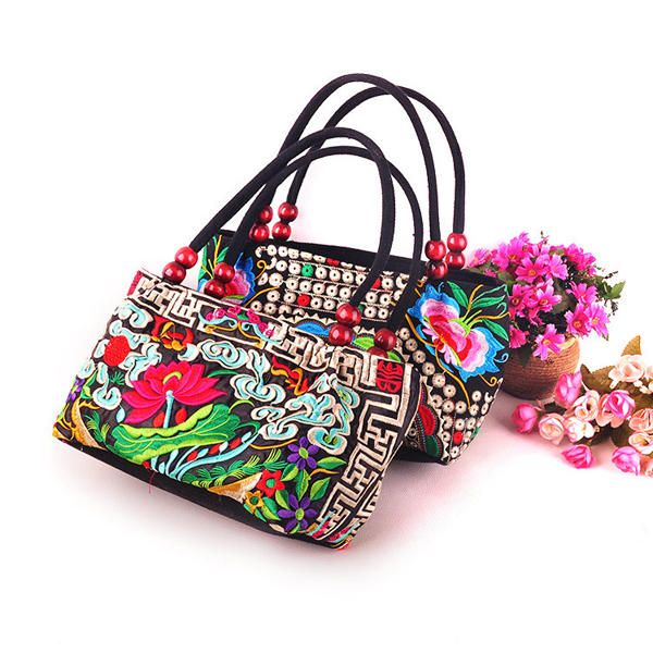 Bolso De Flores Bordado Étnico Bolso De Mano