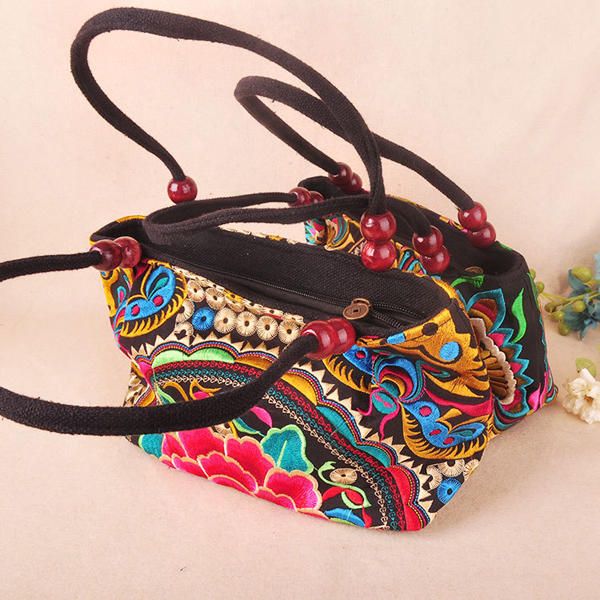 Bolso De Flores Bordado Étnico Bolso De Mano