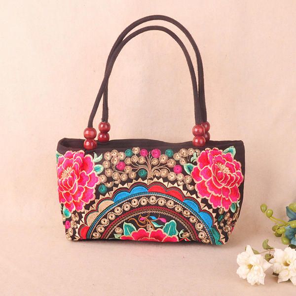 Bolso De Flores Bordado Étnico Bolso De Mano