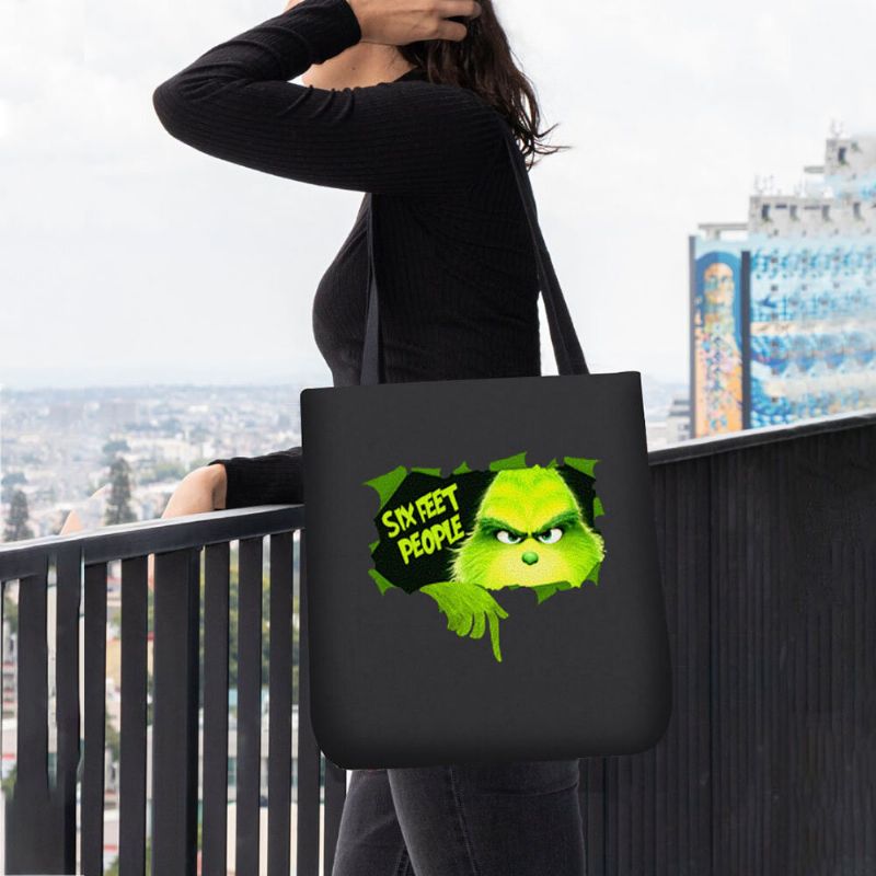 Bolso De Hombro Con Diseño De Monstruo Verde De Dibujos Animados Lindo De Fieltro Para Mujer