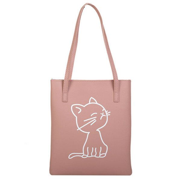 Bolso De Hombro Con Estampado De Dibujos Animados Para Mujer Bolso De Hombro De Gran Capacidad