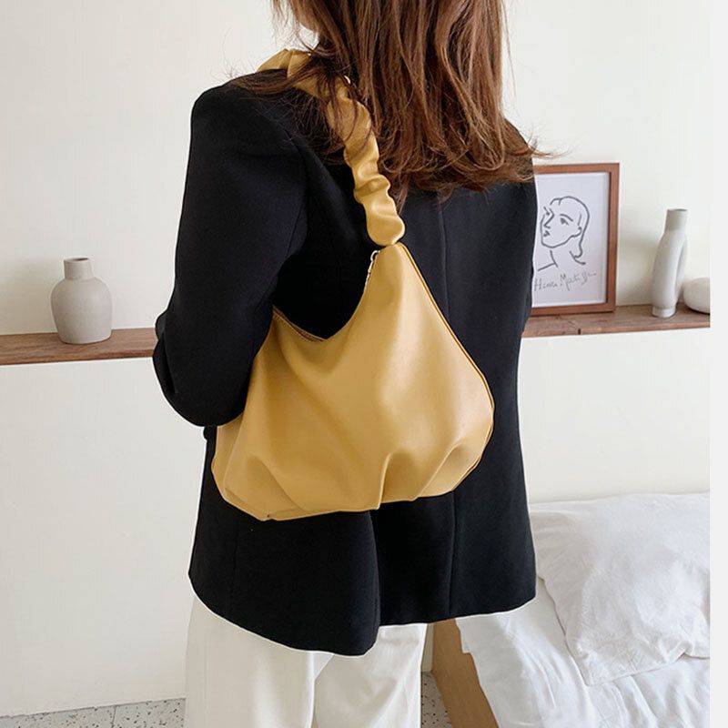 Bolso De Hombro Con Forma De Bola De Masa De Forma De Bola De Masa De Cuero De Pu Para Mujer Bolso De Hombro Bolso De Hombro