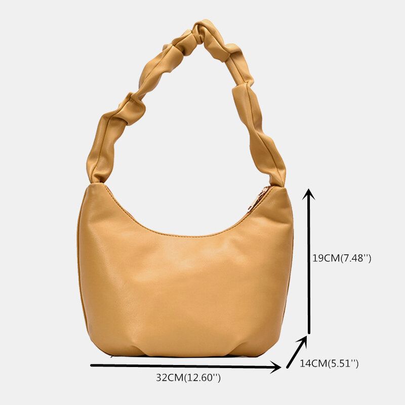 Bolso De Hombro Con Forma De Bola De Masa De Forma De Bola De Masa De Cuero De Pu Para Mujer Bolso De Hombro Bolso De Hombro