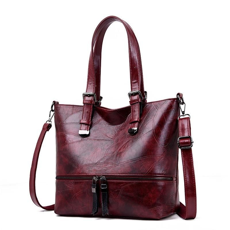 Bolso De Hombro Elegante Vintage De Gran Capacidad Para Mujer