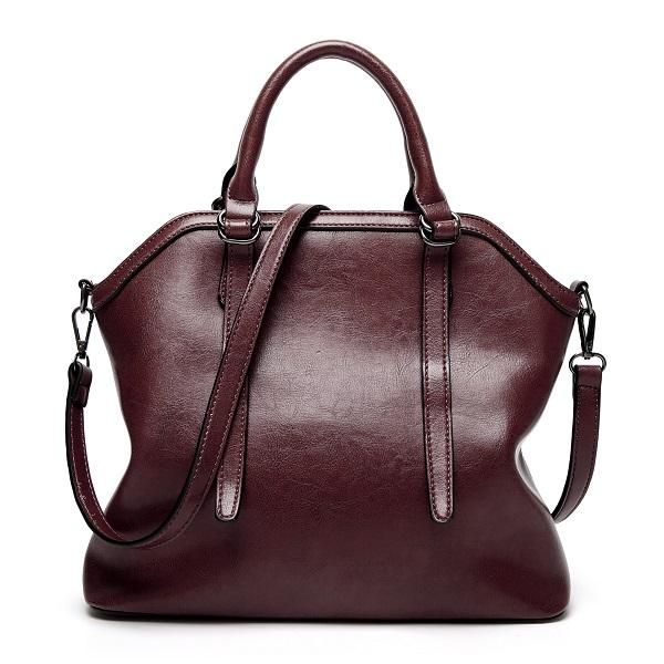 Bolso De Hombro Funcional Elegante Vintage De Cuero Pu De Alta Calidad Para Mujer