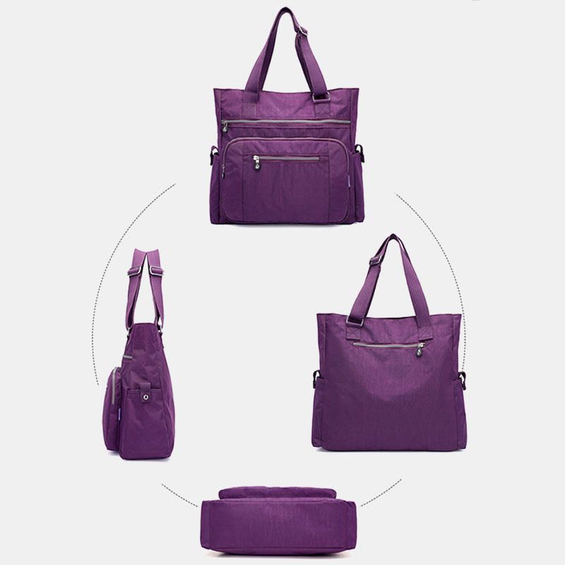 Bolso De Hombro Impermeable De Nailon De Gran Capacidad Para Mujer Para Viajes Al Aire Libre