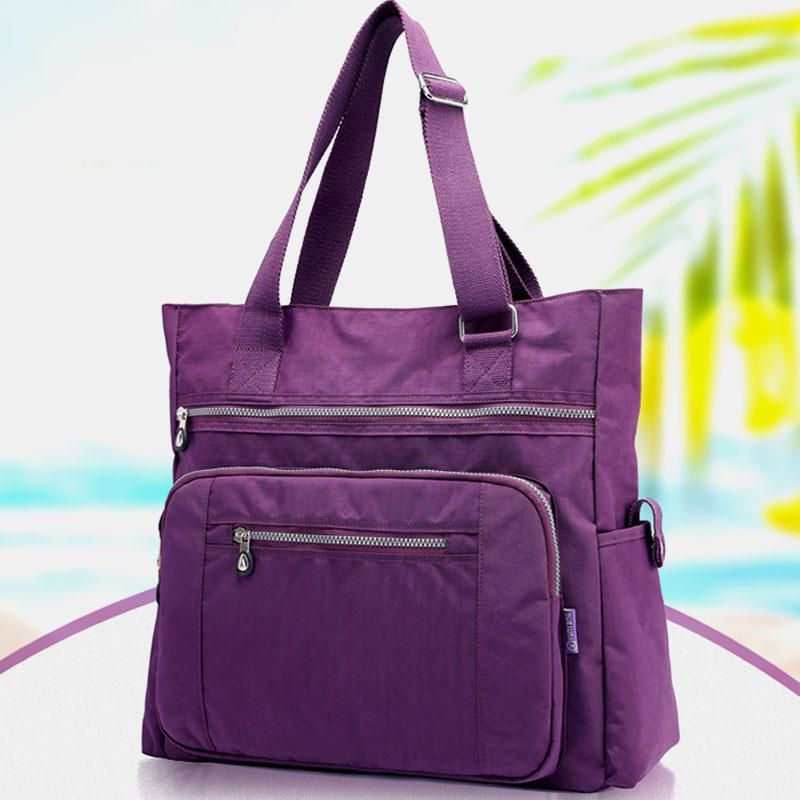 Bolso De Hombro Impermeable De Nailon De Gran Capacidad Para Mujer Para Viajes Al Aire Libre