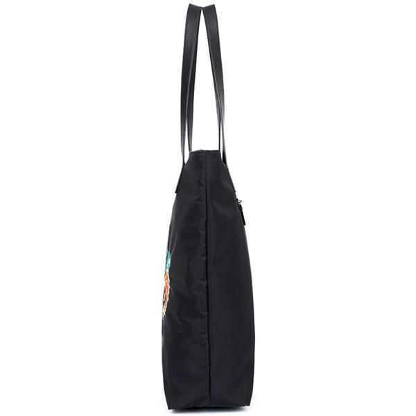 Bolso De Hombro Ligero De Nailon Con Diseño Nacional Floral Para Mujer