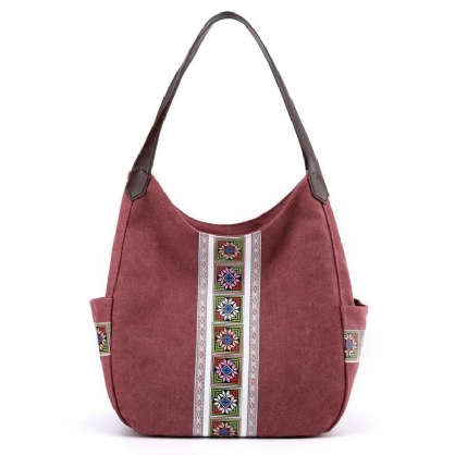 Bolso De Hombro De Lona De Gran Capacidad Para Mujer