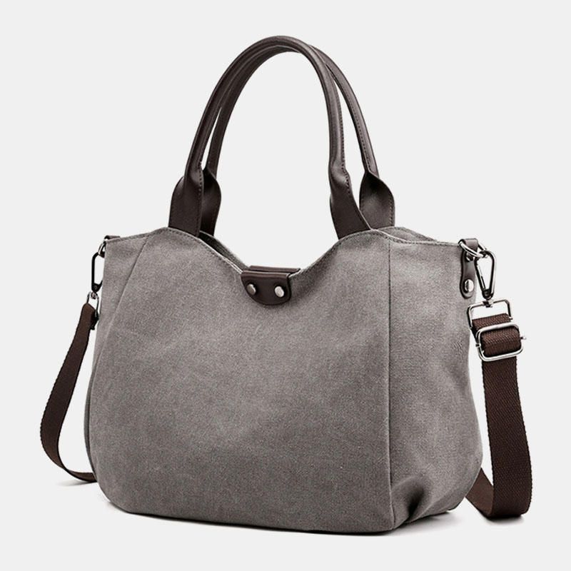 Bolso De Hombro De Lona De Gran Capacidad Para Mujer