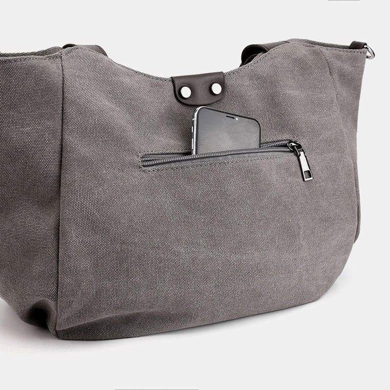 Bolso De Hombro De Lona De Gran Capacidad Para Mujer