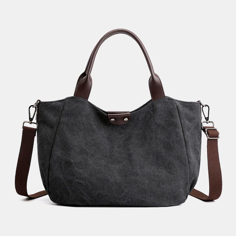 Bolso De Hombro De Lona De Gran Capacidad Para Mujer