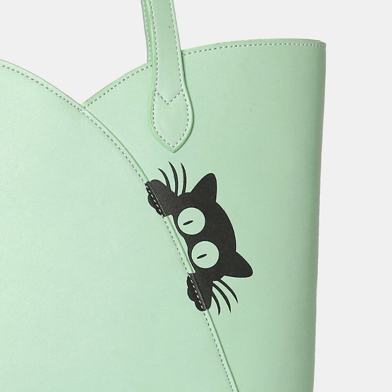 Bolso De Hombro Multifunción Con Patrón De Gato Para Mujer