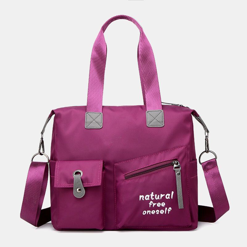 Bolso De Hombro De Nailon Impermeable De Gran Capacidad Para Mujer