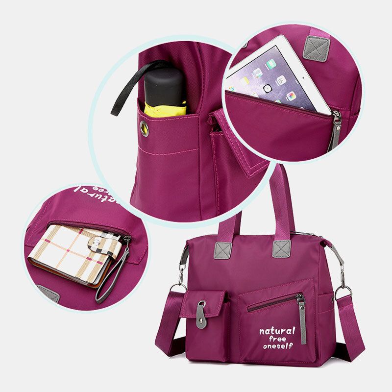 Bolso De Hombro De Nailon Impermeable De Gran Capacidad Para Mujer