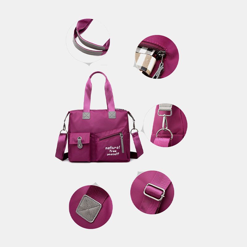 Bolso De Hombro De Nailon Impermeable De Gran Capacidad Para Mujer