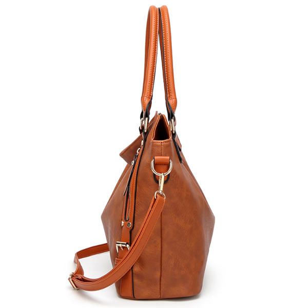 Bolso De Hombro Vintage Para Mujer Bolso De Gran Capacidad Con Bolsillos Frontales Para Tarjetas Con Cremallera