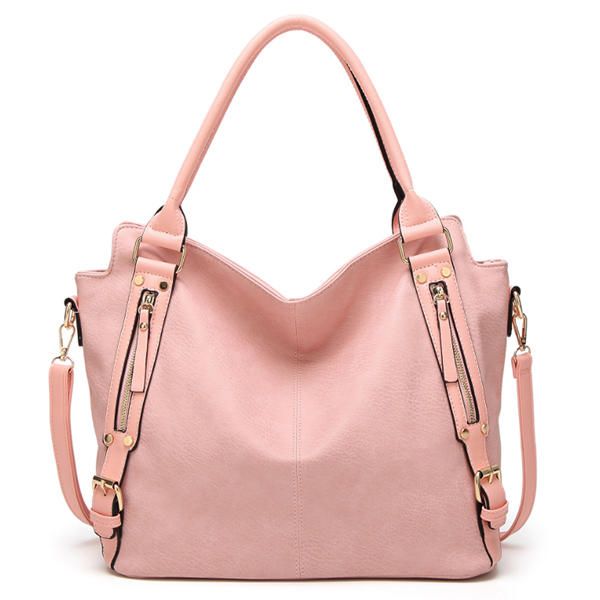 Bolso De Hombro Vintage Para Mujer Bolso De Gran Capacidad Con Bolsillos Frontales Para Tarjetas Con Cremallera