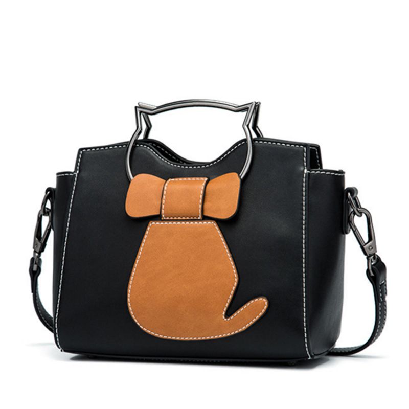 Bolso Lindo Con Patrón De Gato Para Mujer Gran Capacidad Para Ocio Hombro