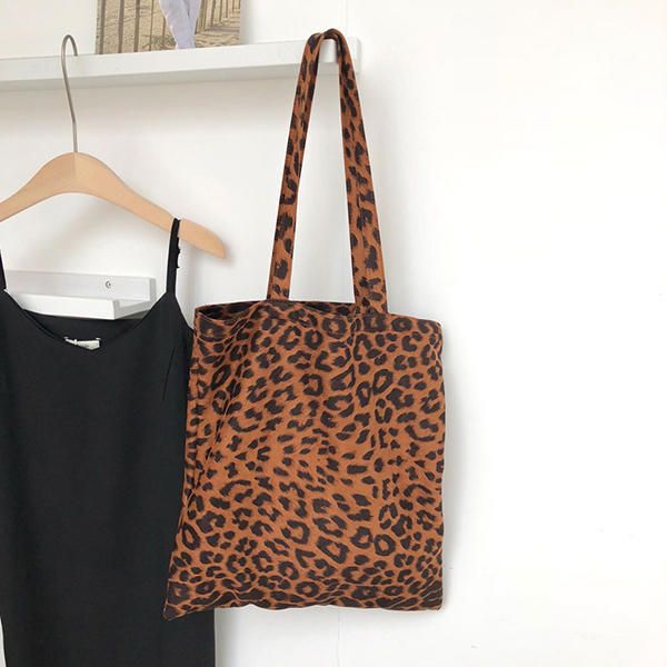 Bolso De Lona De Leopardo Bolso De Diseñador Bolso De Hombro Para Mujer