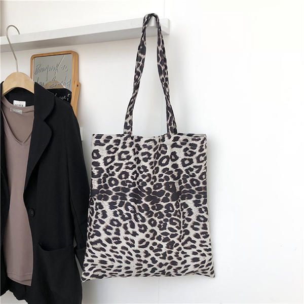 Bolso De Lona De Leopardo Bolso De Diseñador Bolso De Hombro Para Mujer