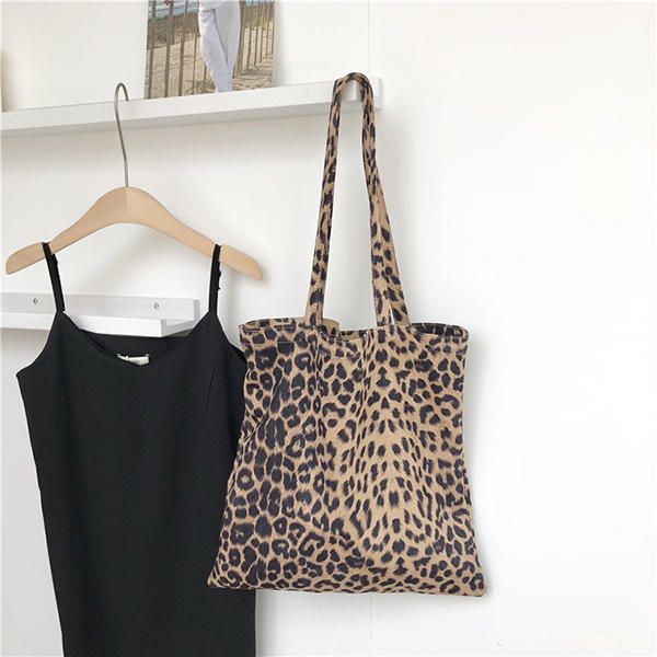 Bolso De Lona De Leopardo Bolso De Diseñador Bolso De Hombro Para Mujer