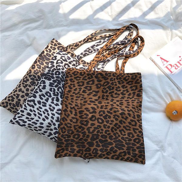 Bolso De Lona De Leopardo Bolso De Diseñador Bolso De Hombro Para Mujer