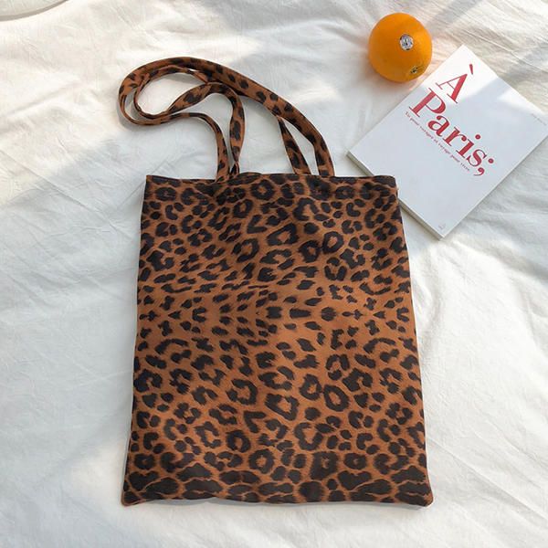 Bolso De Lona De Leopardo Bolso De Diseñador Bolso De Hombro Para Mujer