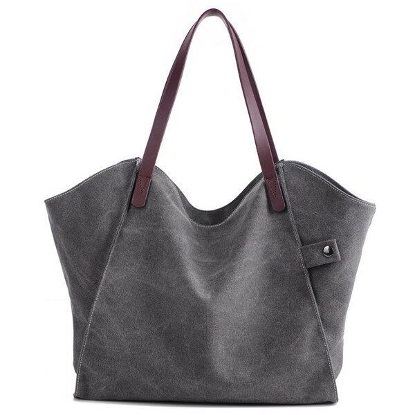 Bolso De Lona Más Grueso Y Duradero Para Mujer Bolso De Hombro De Gran Capacidad Informal Ligero