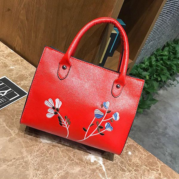 Bolso De Mano Bordado Para Mujer Bolso Bandolera De Pu De Ocio