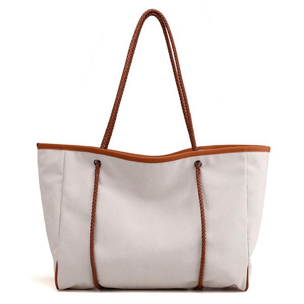 Bolso De Mano En Colores Pastel Minimalista De Lona Para Mujer Bolso De Viaje De Ocio Bolso De Hombro De Gran Capacidad Weekender