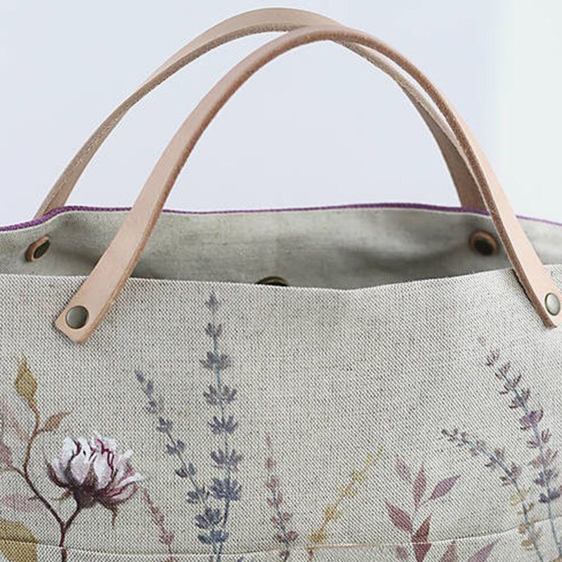 Bolso De Mano Con Estampado Floral De Color De Retazos De Gran Capacidad Lavable Para Mujer Bolso De Hombro Con Correa Desmontable Informal Bolso De Mano