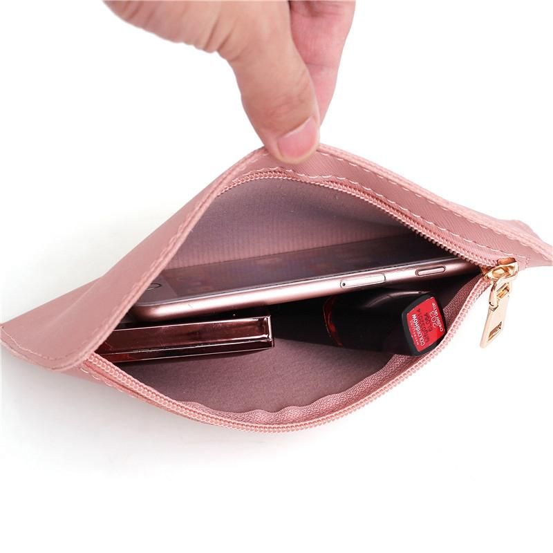 Bolso De Mano De Cuatro Piezas De Piel Sintética Simple Para Mujer