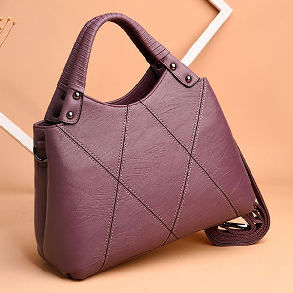 Bolso De Mano De Cuero Pu Para Mujer Bolso Bandolera Clásico