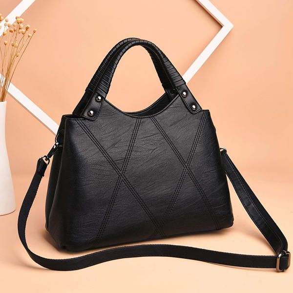 Bolso De Mano De Cuero Pu Para Mujer Bolso Bandolera Clásico