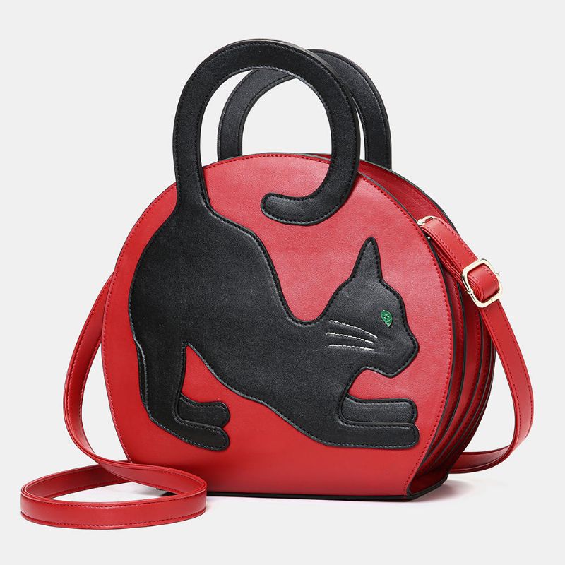 Bolso De Mano Expandible Con Patrón De Gato Lindo Para Mujer Bolso Bandolera Bolso De Moda