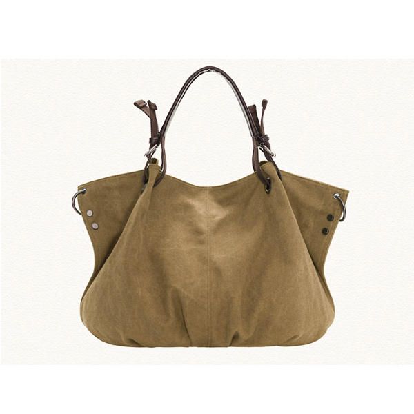 Bolso De Mano De Gran Capacidad De Lona Informal De Moda Para Mujer