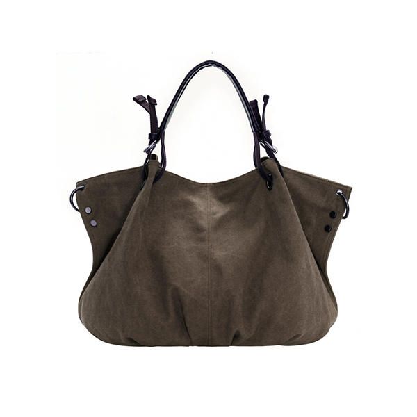 Bolso De Mano De Gran Capacidad De Lona Informal De Moda Para Mujer