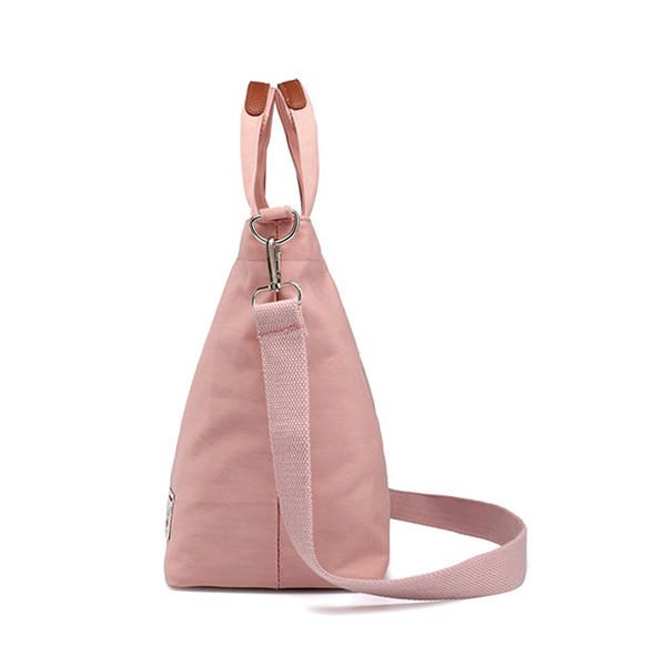 Bolso De Mano De Lona Para Mujer Bolso Sólido Bolso Bandolera De Ocio De Gran Capacidad