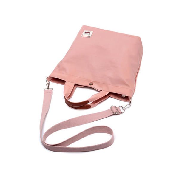 Bolso De Mano De Lona Para Mujer Bolso Sólido Bolso Bandolera De Ocio De Gran Capacidad