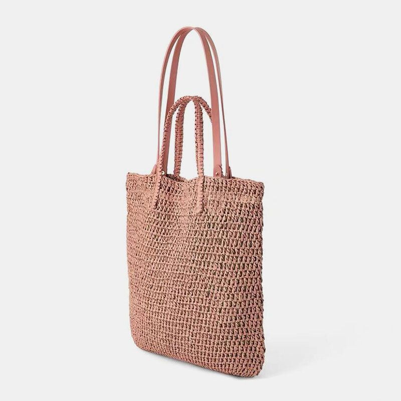 Bolso De Mano De Paja De Gran Capacidad De Viaje De Playa De Verano Para Mujer