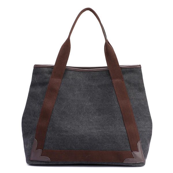 Bolso De Mano De Retazos De Lona Para Mujer Casual Bolsos De Hombro Bolso De Mano