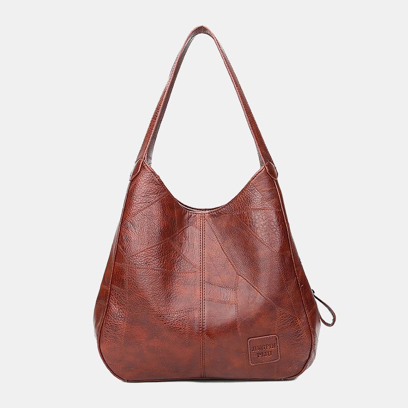 Bolso De Mano Retro Sólido De Gran Capacidad Para Mujer Bolso Bandolera