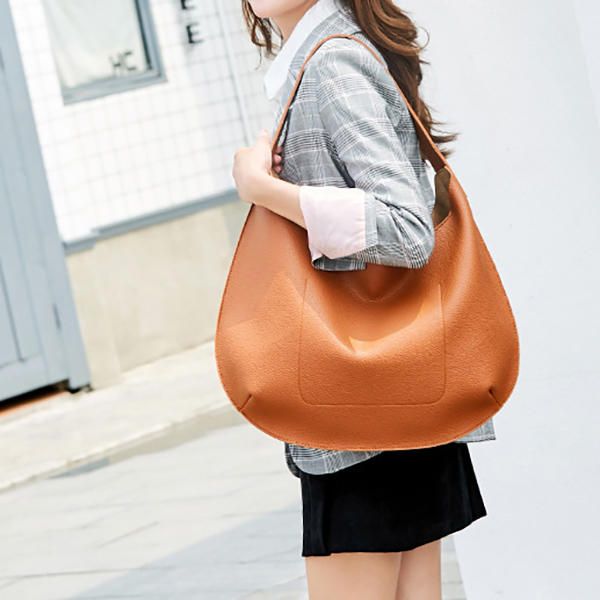 Bolso De Mano Simple De Piel Sintética Para Mujer Bolso Bandolera