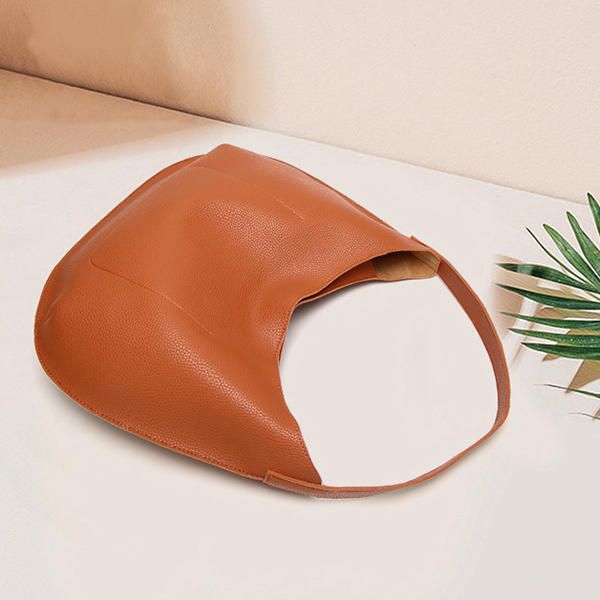 Bolso De Mano Simple De Piel Sintética Para Mujer Bolso Bandolera